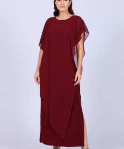 تريجر آيلاند - فستان ناعم شيفون باكمام قصيرة