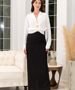 Alternative view of افورا  - بلوزة ابيض بقصة انيقة