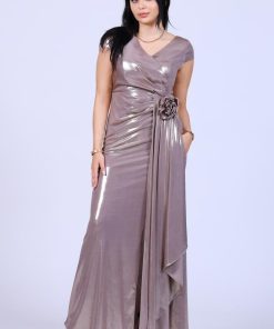 Alternative view of تريجر آيلاند - فستان سهرة طويل باكمام جابنيز