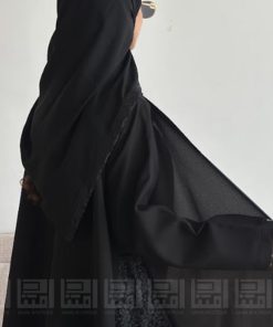 Alternative view of دار امتنان - عباية عيد سوداء كلوش كامل تزدان بالدانتيل- 1548