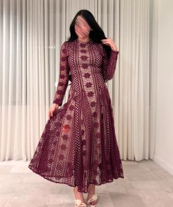 بينوش - فستان ميدي ناعم كريب