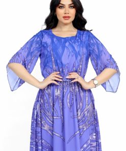 Alternative view of تريجر آيلاند - فستان سهرة طويل لؤلؤ بكريستالات لامعه