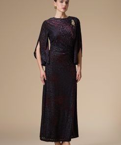 اكتان - فستان عودي طويل مخمل