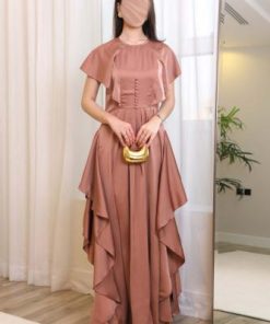 أوبرا فاشن - فستان سهرة حرير ساتان