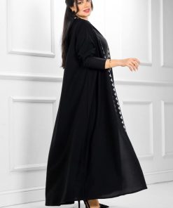 Alternative view of عبايات روزا - عباية اياقة نصف كلوش منسوجة من قماش كريب الفاخر مع طرحتها