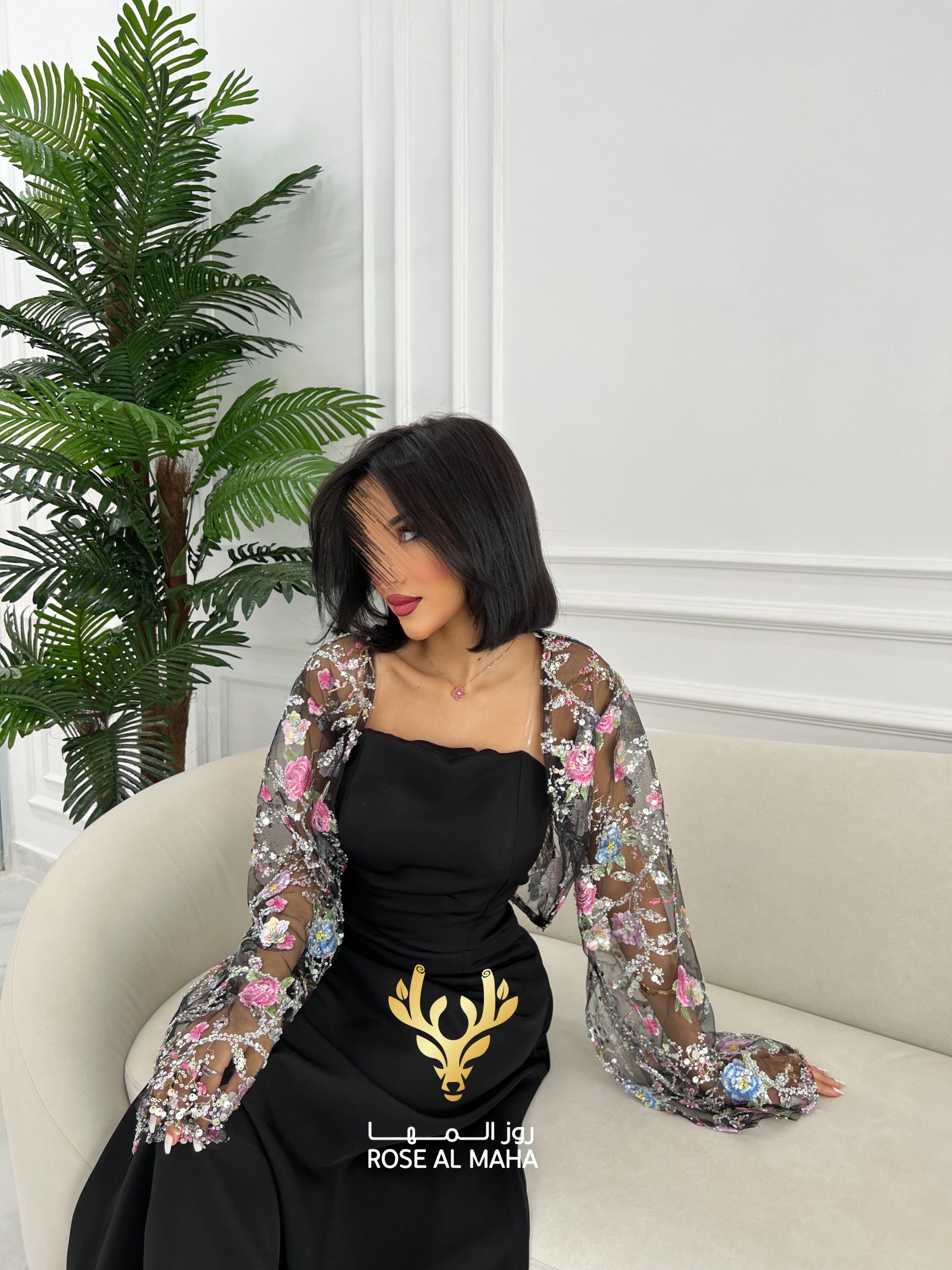 روز المها - فستان باربي بجاكيت ترتر مشجر - Image 7