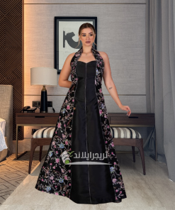 تريجر آيلاند - فستان طويل ميكادو بياقة هالتر