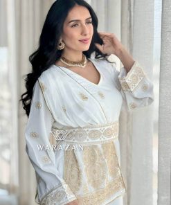 ورزان - جلابية ساترة بتطريز ذهبي