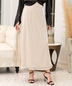 افورا  - تنورة سادة لون لامع