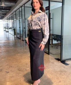 Alternative view of بلوزة نسائية مشجرة فخمة بأكمام طويلة