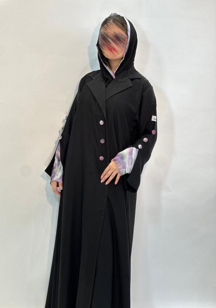 مارينا للعبايات - عباية امواج كم مفتوح - الصورة 2