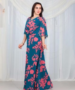 Alternative view of أوبرا فاشن - جلابية شيفون بقصة لف مزينة بالكريستال