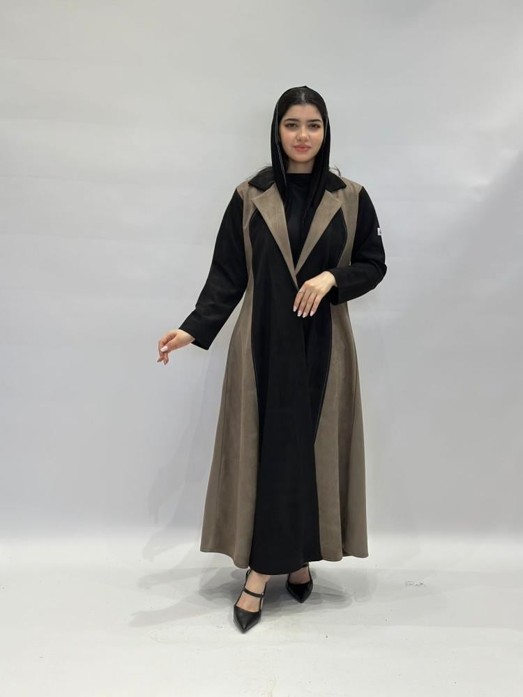 مارينا للعبايات - عباية نغم امام والخلف اسود