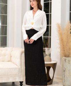 Alternative view of افورا  - تنورة اسود بخامة مميزة