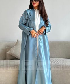 Alternative view of دار امتنان - عباية صيفية ميكادو لامع بأكمام جرس- 1460