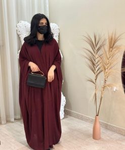 مارينا للعبايات - عباية بشت عنابي