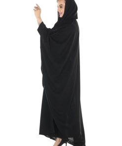 Alternative view of عبايات روزا - عباية بشت منسوجة من قماش لمسة حرير مع طرحتها