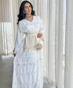 Alternative view of ورزان - جلابية ساترة بتطريز ذهبي