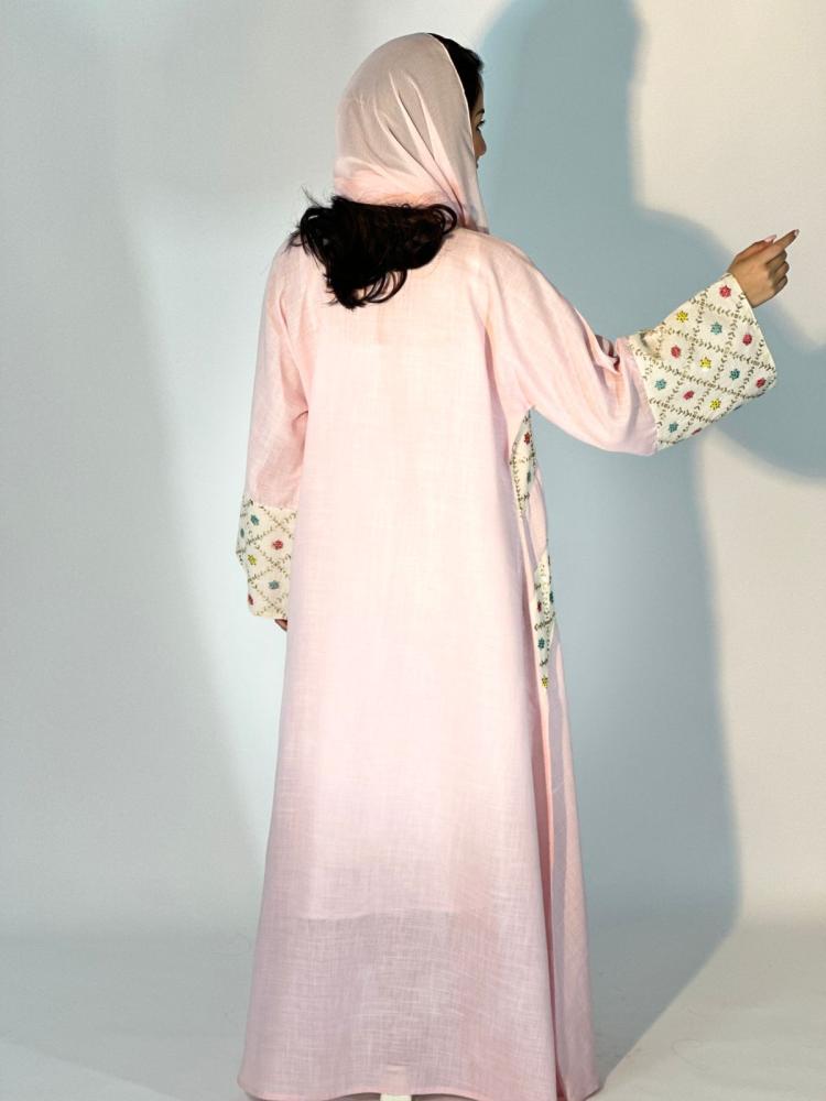 مارينا للعبايات - عباية دلال لون وردي فاتح - الصورة 4