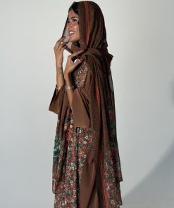 عزة المتميزة - عباية الحرير البني جملي١