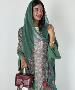 عزة المتميزة - عباية الحرير الأخضر 5