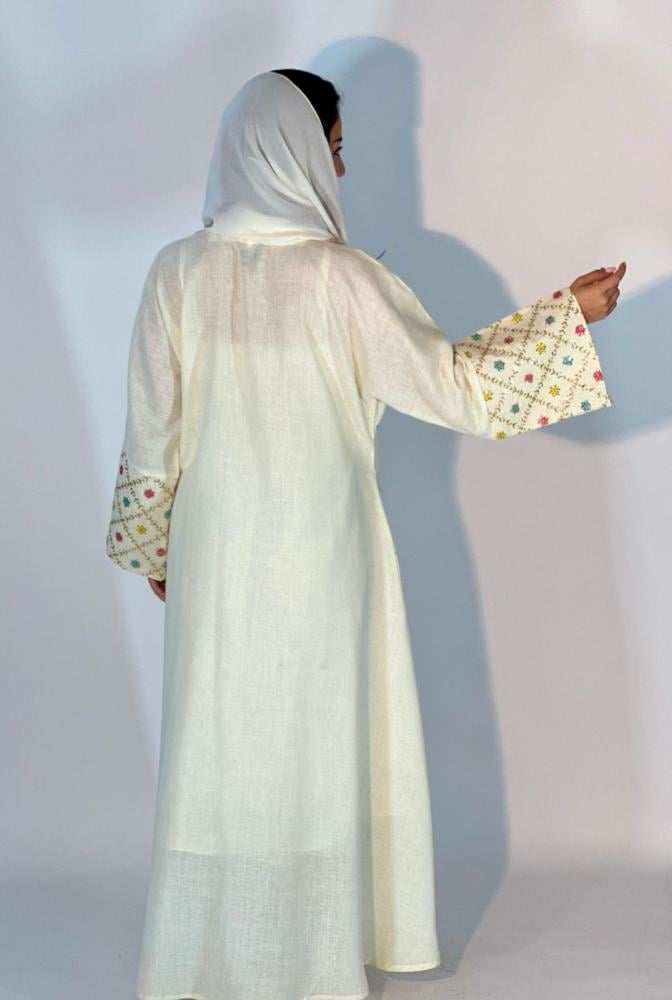 مارينا للعبايات - عبايت دلال لون بيج فاتح - Image 3