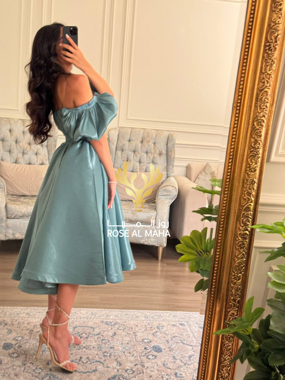 روز المها - فستان تيفاني بأكمام بف - Image 4