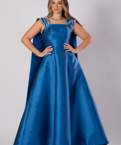 تريجر آيلاند - فستان سهرة طويل مزين بشك من الخلف