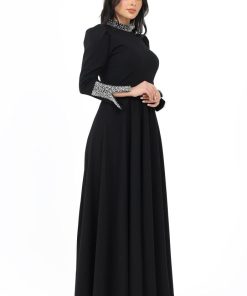 Alternative view of تريجر آيلاند - فستان طويل بتطريز بالعنق والاكمام