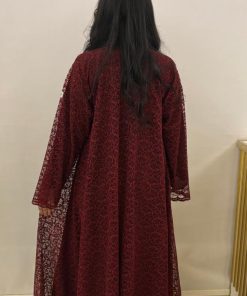 Alternative view of مارينا للعبايات - عباية الرشه عنابي