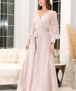 افورا - فستان بتطريز على الكتف