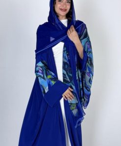 عزة المتميزة - حرير ازرق سادة