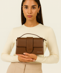 أوبرا فاشن - شنطة نسائية كريسبلا جلد بلون بني