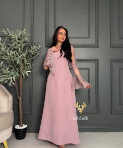Alternative view of روز المها - فستان طويل وردي جاكيت جوبير