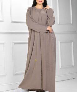 Alternative view of عبايات روزا - عباية "رَوْز" (Rawz) اللحمي (3 قطع): جاذبية الألوان وفخامة الملمس