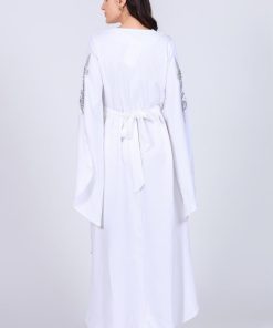 Alternative view of تريجر آيلاند - فستان ناعم طويل كريب بكرستال على الصدر والاكتاف