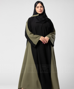 Alternative view of دار امتنان - عباية أوليڤيا الباردة كلوش باللون الزيتوني- 1329