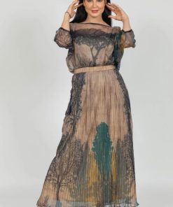 تريجر آيلاند - فستان طويل مشجر