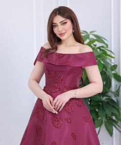 Alternative view of تريجر آيلاند - فستان سهره احمر عنابي