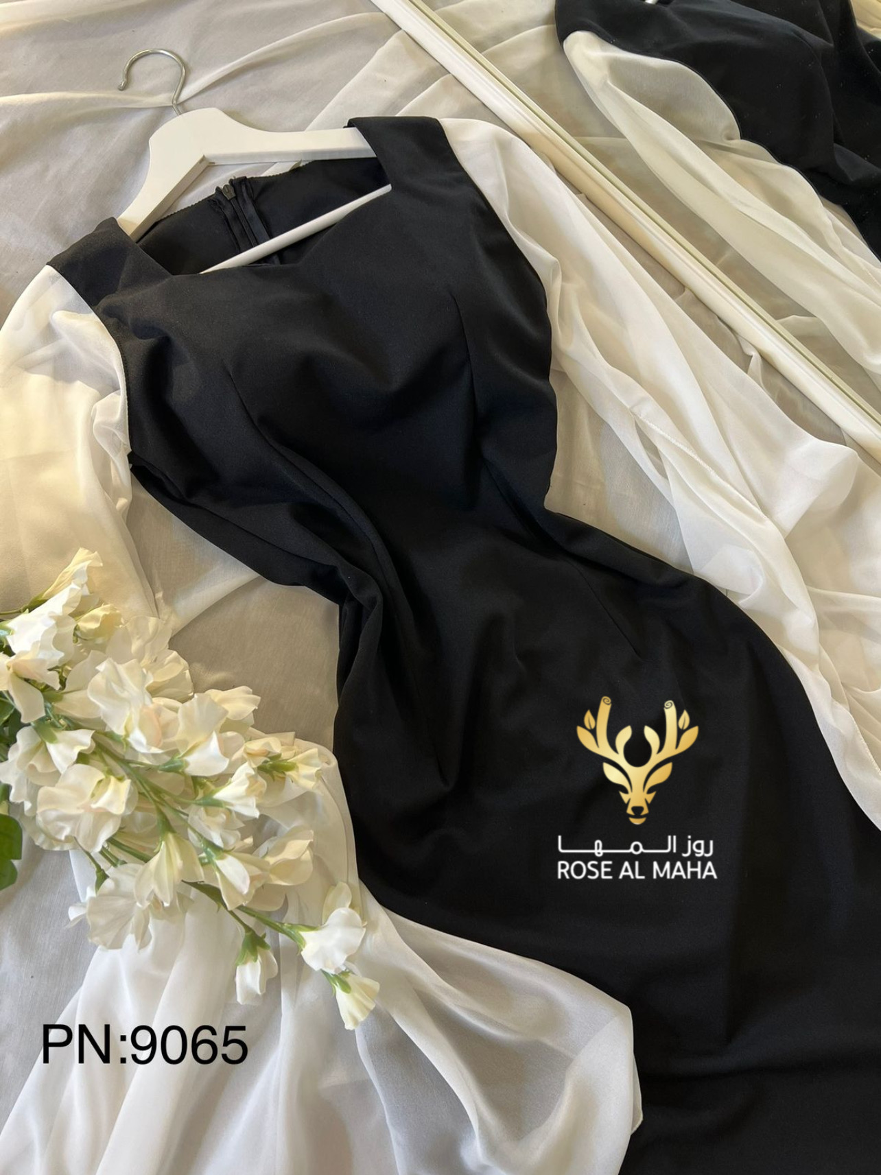 روز المها - فستان ناعم باكمام مفتوحه - Image 3