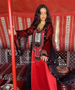 Alternative view of ورزان - جلابية عسيري قطعتين تطريز كمبيوتر مع فصوص