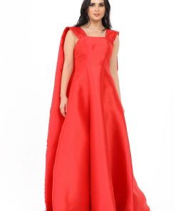 تريجر آيلاند - فستان سهرة نفاش طويل قماش ميكادو