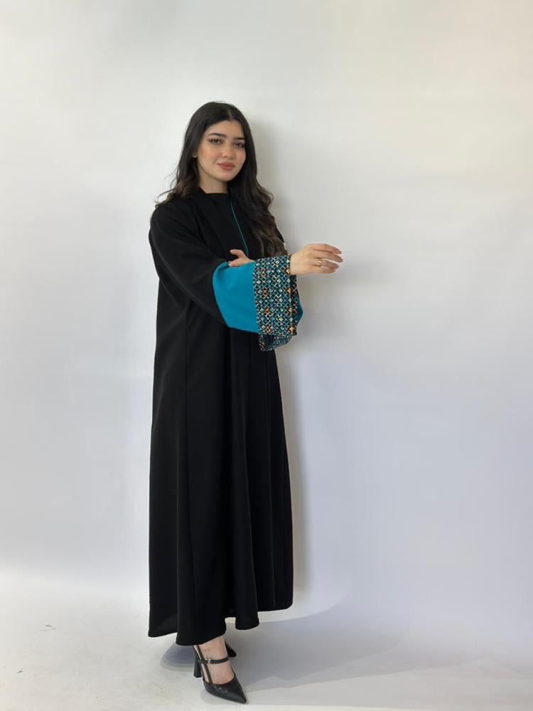 مارينا للعبايات - عبابه سندس تركوازي