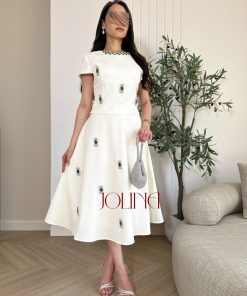 جولينا - طقم سكري بتطريز كريستال