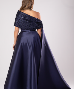 Alternative view of تريجر آيلاند - فستان سهرة طويل اوف شولدر بذيل جانبي