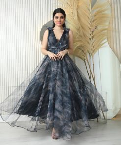 Alternative view of تريجر آيلاند - فستان طويل اورجنزا و تل بلا اكمام