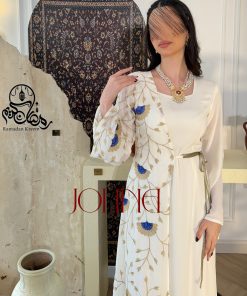 جولينا  - جلابية بلون ابيض