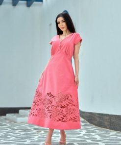 أوبرا فاشن - فستان كريب بناتي بقصة ناعمة وتفاصيل أنيقة