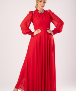 تريجر آيلاند - فستان ناعم باكمام شيفون طويله