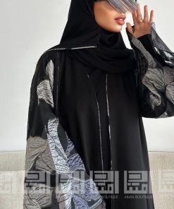 Alternative view of دار امتنان - بكج عباية سوداء ربع كلوش باكمام من الجاكار المورد 1500